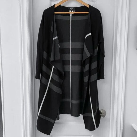 Angel Apparel - Asymmetrical Button Cardigan/Jacket - Picture 3 of 9